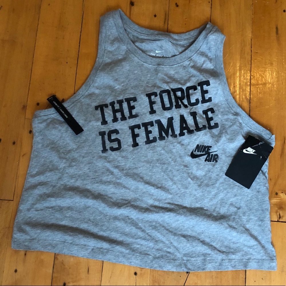 THE FORCE IS FEMALE NIKE CROP TOP